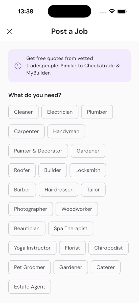 Post a job on TradeBridge